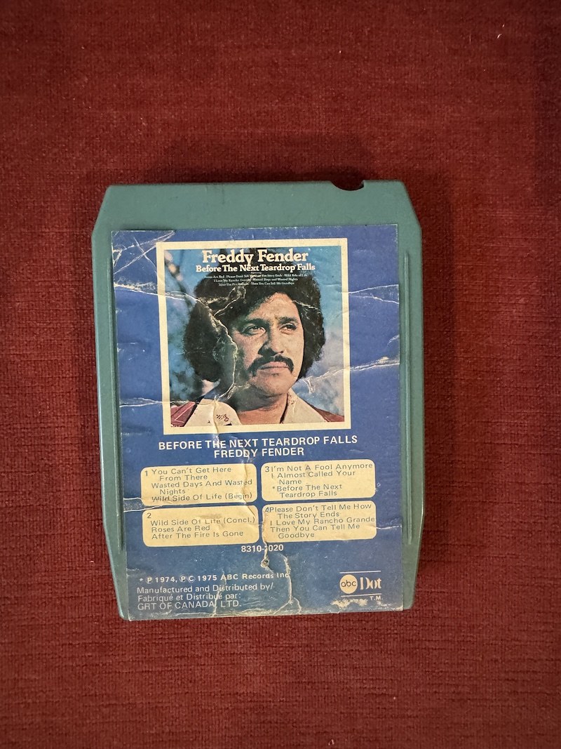 FREDDY FENDER - Before the Next Teardrop Falls (1975) - Vintage 8-Track Tape 